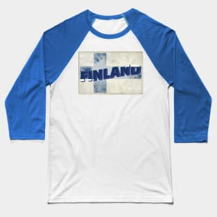 Finland vintage style retro souvenir Baseball T-Shirt